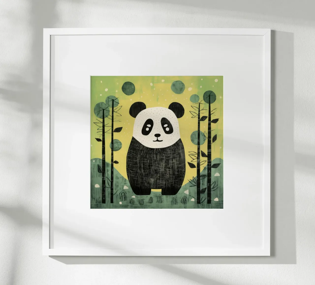 Panda verde poster da Minimal Animal Art