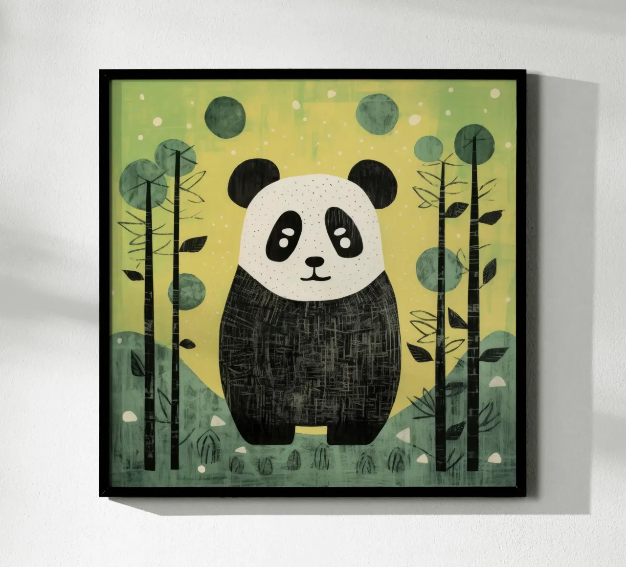 Panda verde 2 carta hahnemühle da Minimal Animal Art