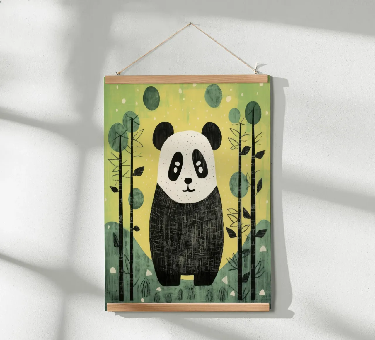 Panda verde poster da Minimal Animal Art