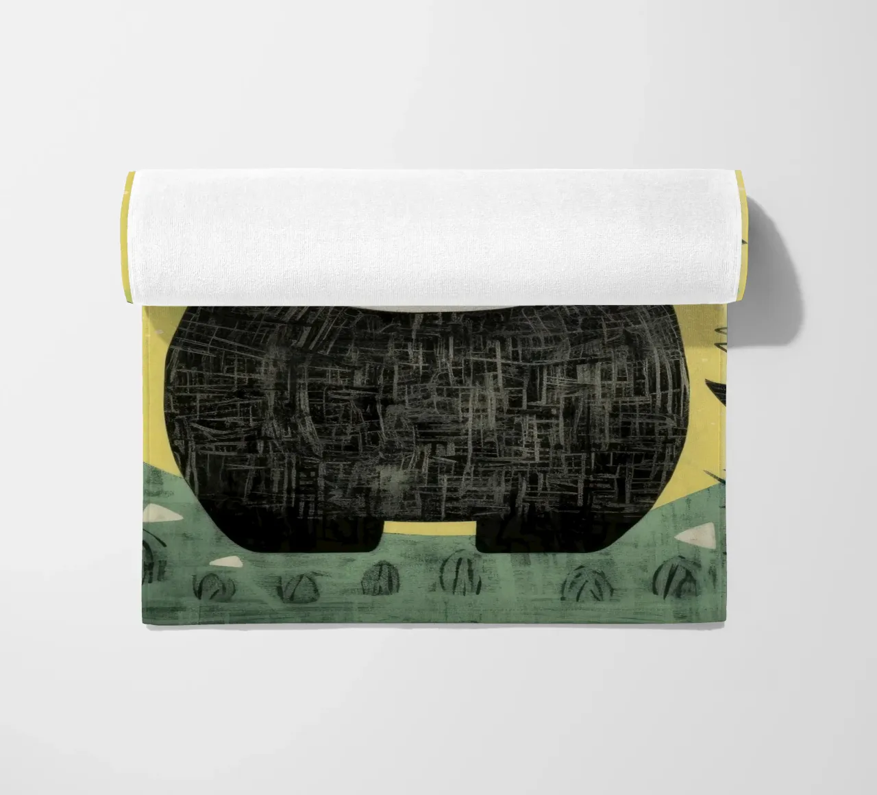 Panda verde 2 telo mare da Minimal Animal Art