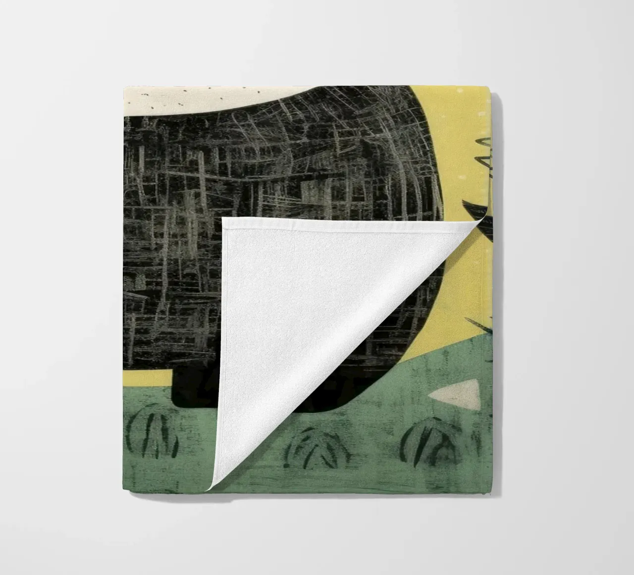 Panda verde 2 telo mare da Minimal Animal Art