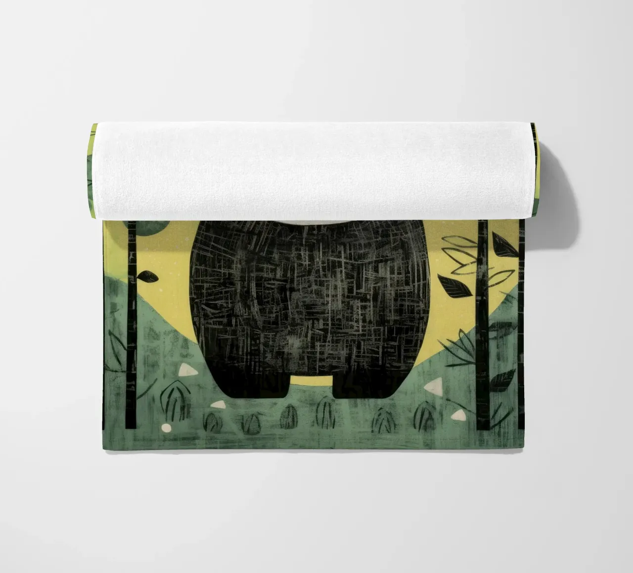 Panda verde 2 telo mare da Minimal Animal Art