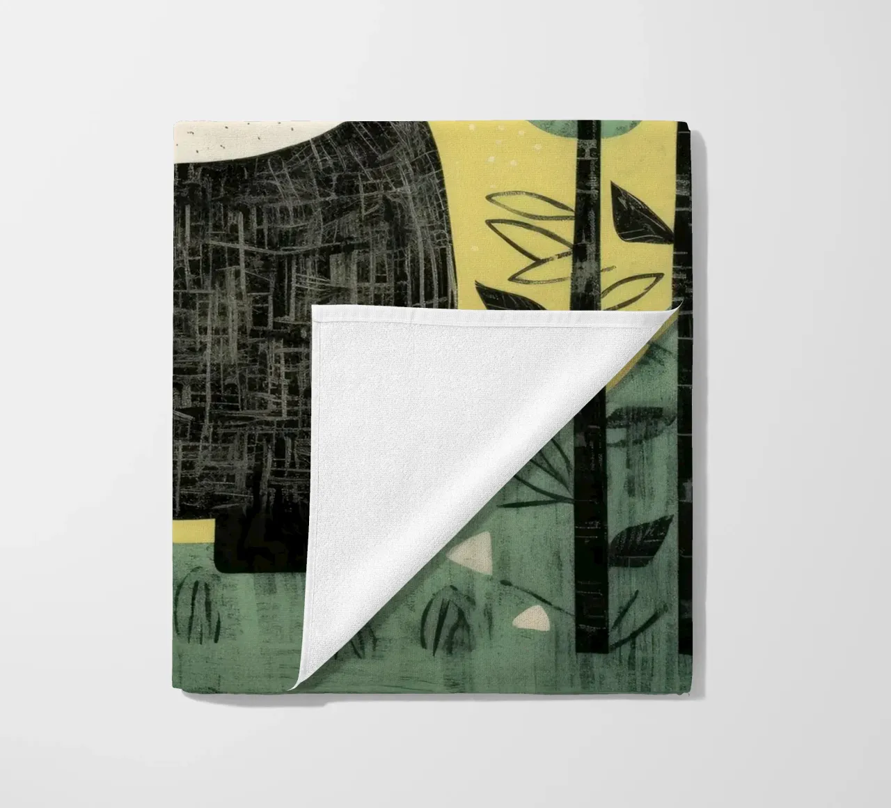 Panda verde 2 telo mare da Minimal Animal Art