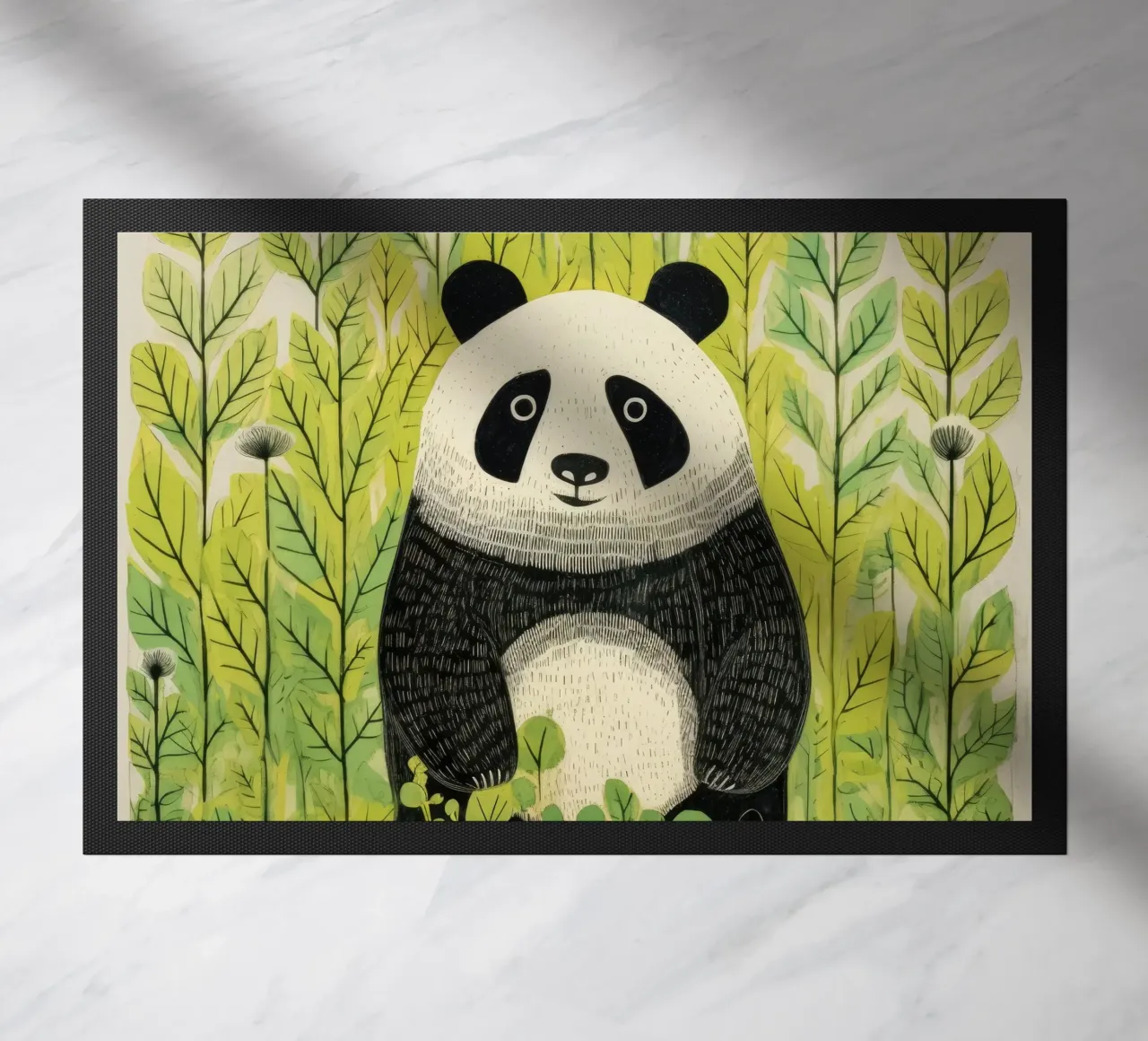 Panda verde 3 zerbino da Minimal Animal Art