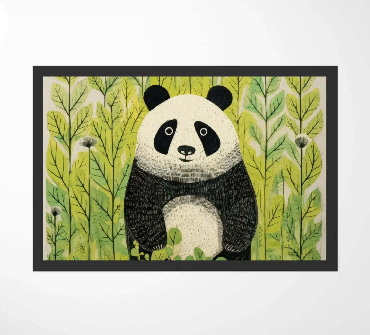 Panda verde 3 zerbino da Minimal Animal Art