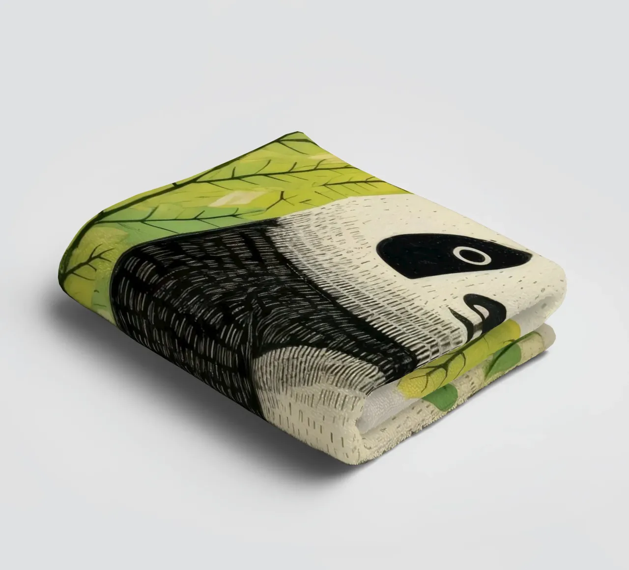 Panda verde 3 asciugamano da bagno da Minimal Animal Art