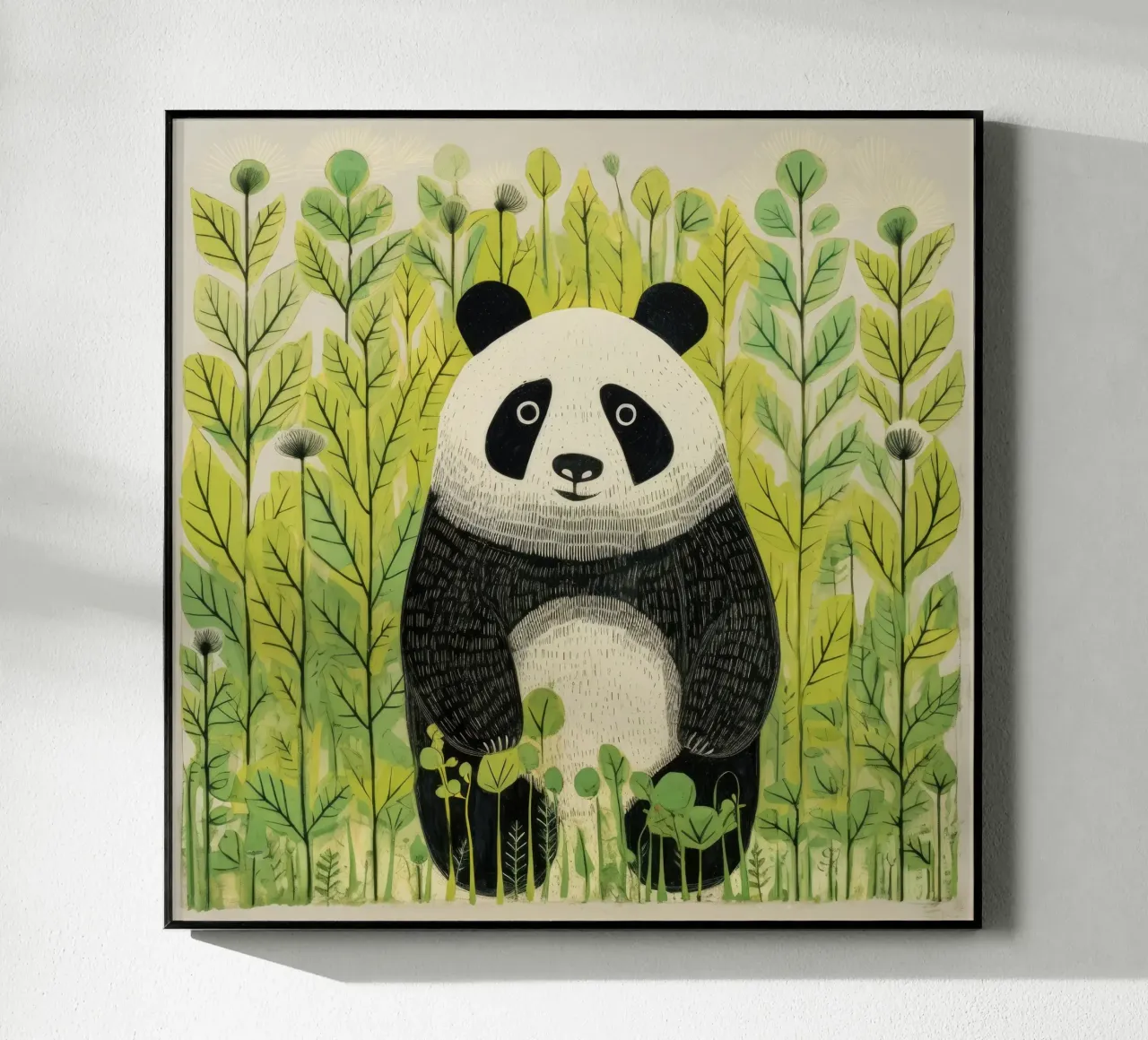 Panda verde plexiglass da Minimal Animal Art