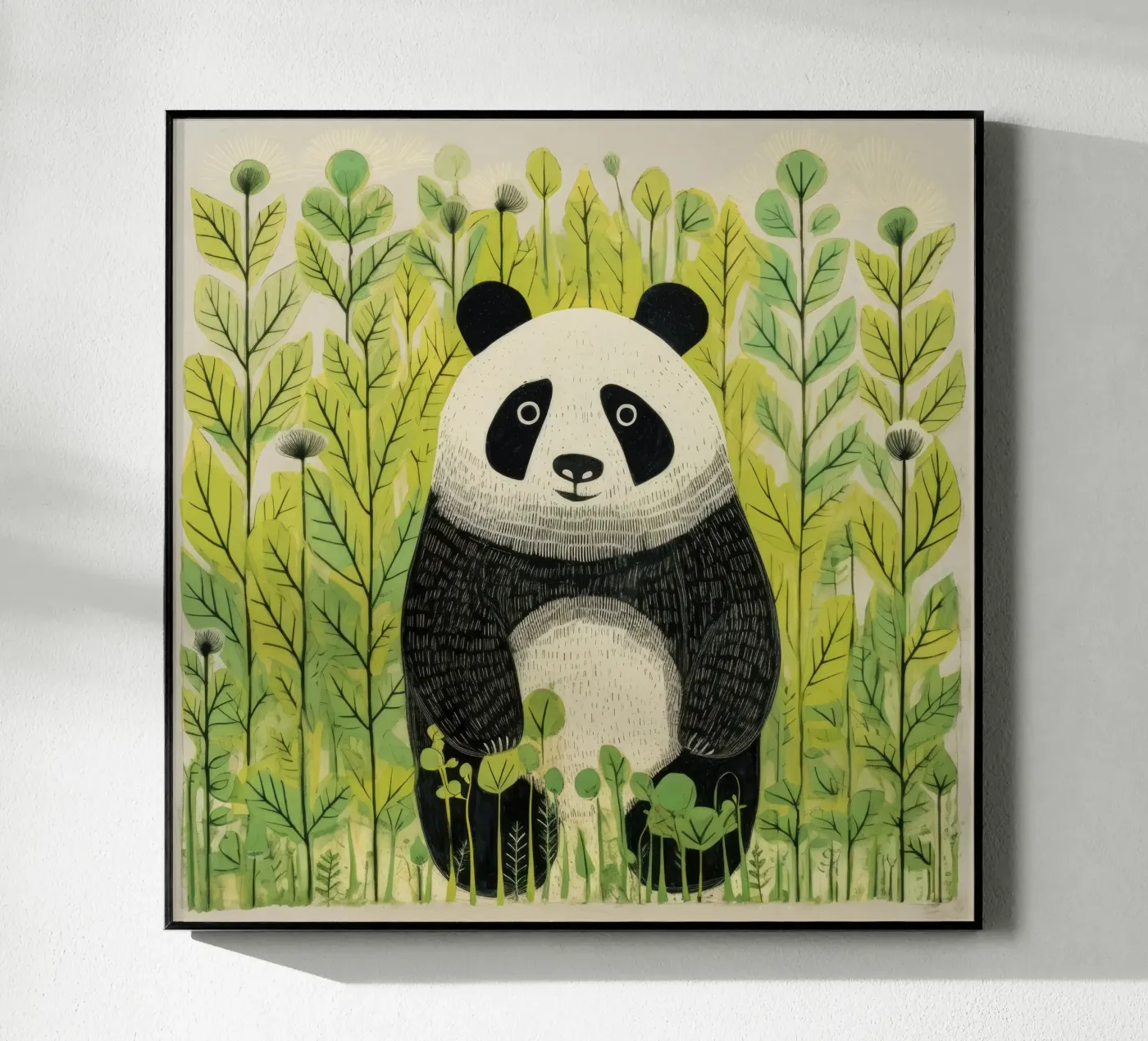 Panda verde plexiglass da Minimal Animal Art