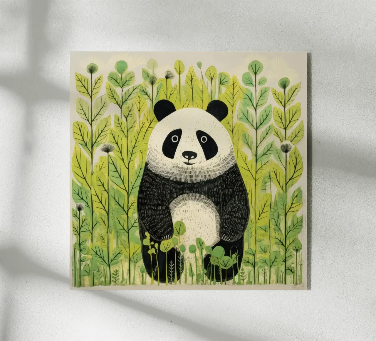 Panda verde plexiglass da Minimal Animal Art