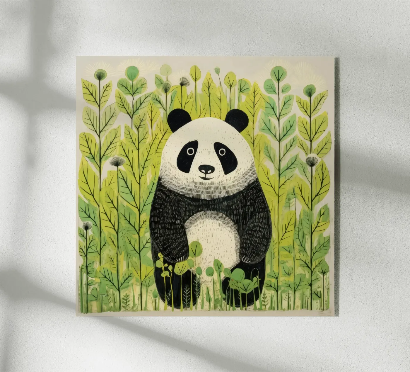 Panda verde plexiglass da Minimal Animal Art