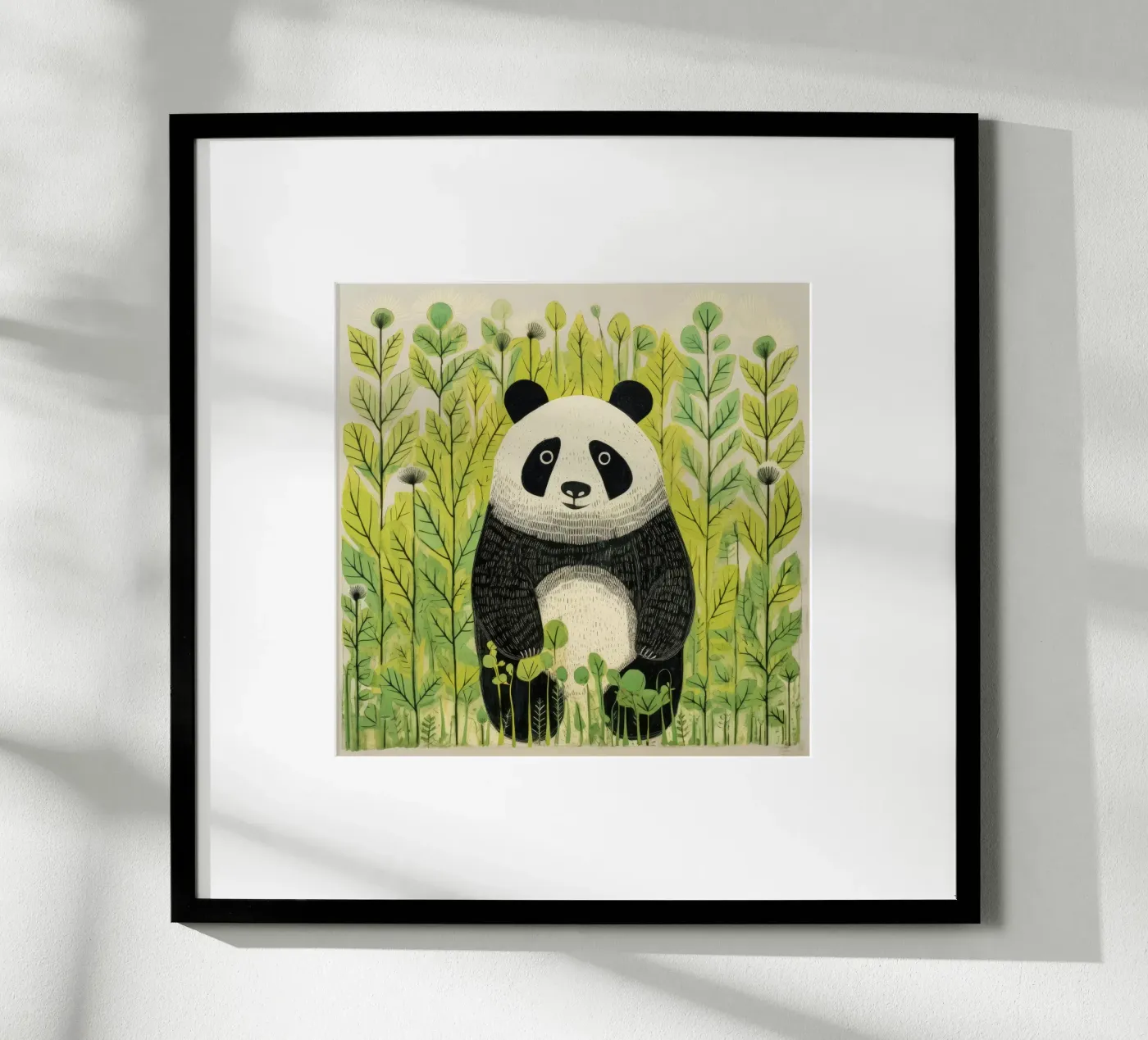 Panda verde poster da Minimal Animal Art