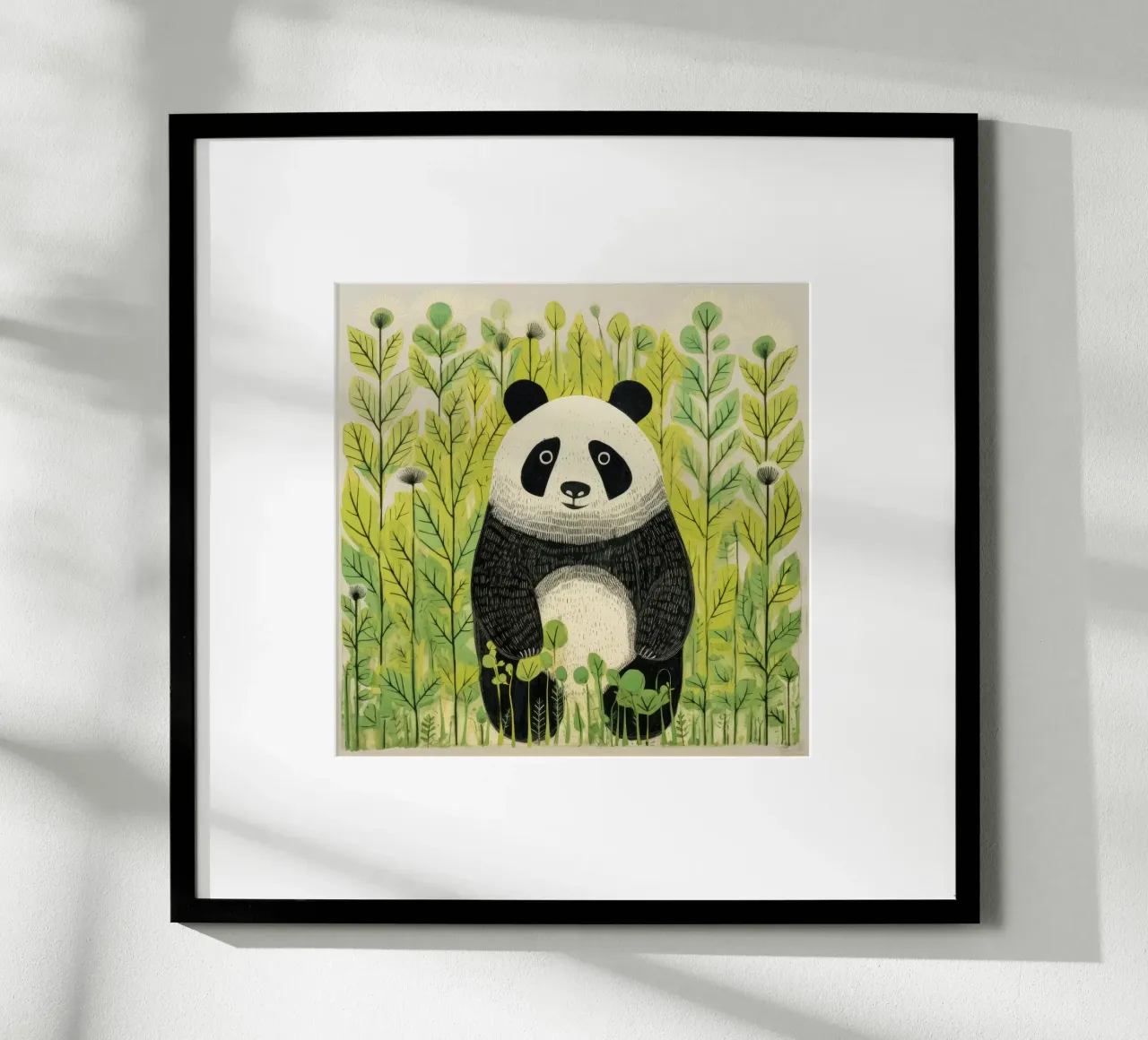 Panda verde poster da Minimal Animal Art