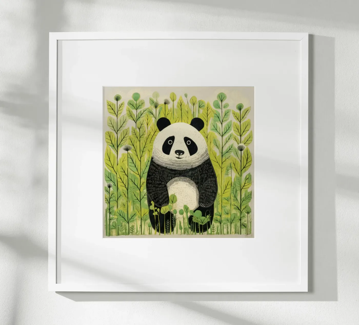 Panda verde poster da Minimal Animal Art