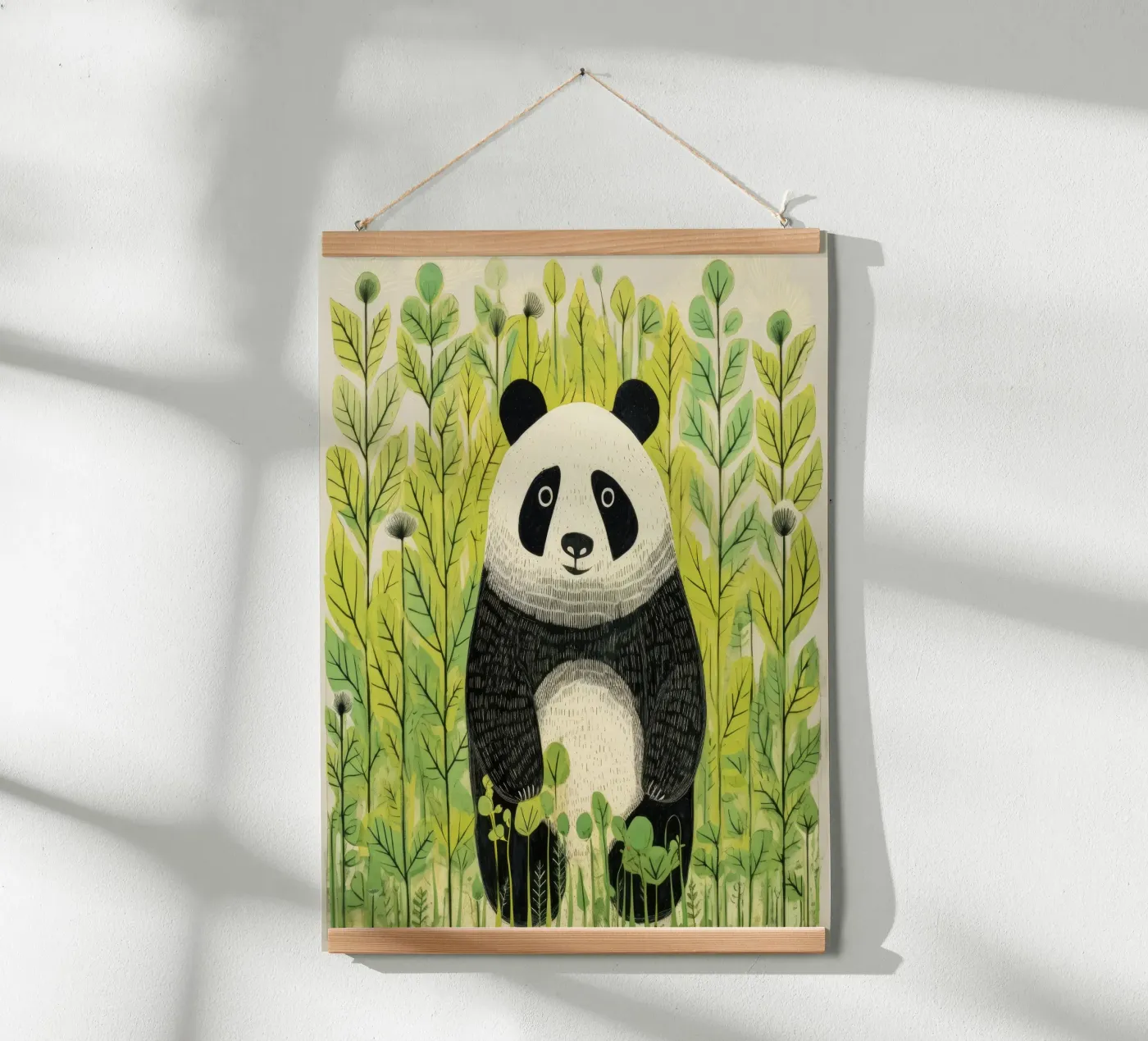 Panda verde poster da Minimal Animal Art