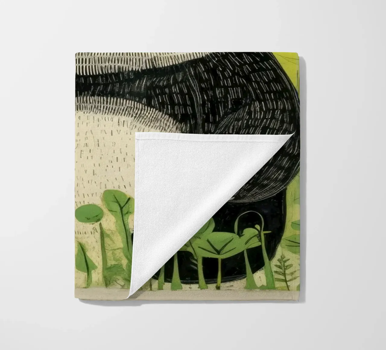 Panda verde 3 telo mare da Minimal Animal Art
