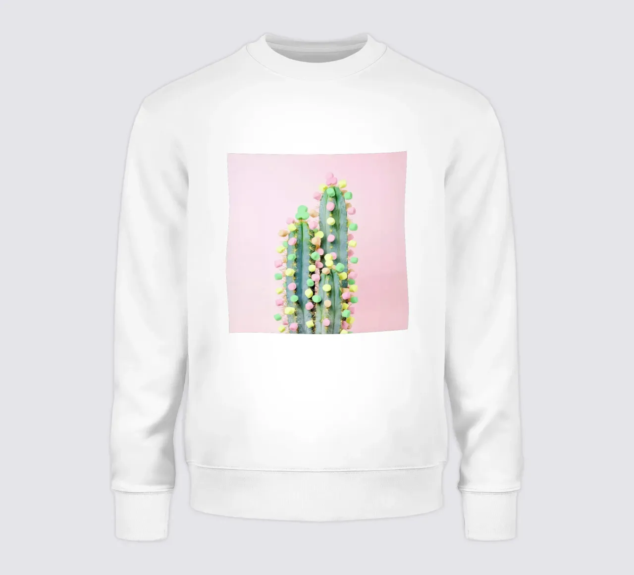 Marshmallow Cactus in Bloom Sweatshirt von Juj Winn