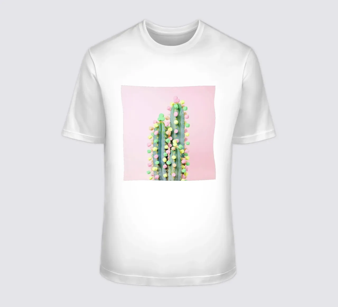 Marshmallow Cactus in Bloom t-shirt by Juj Winn