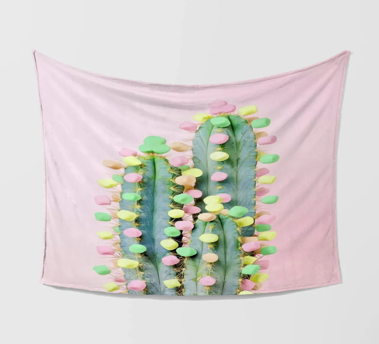 Marshmallow Cactus in Bloom coperta in pile da Juj Winn