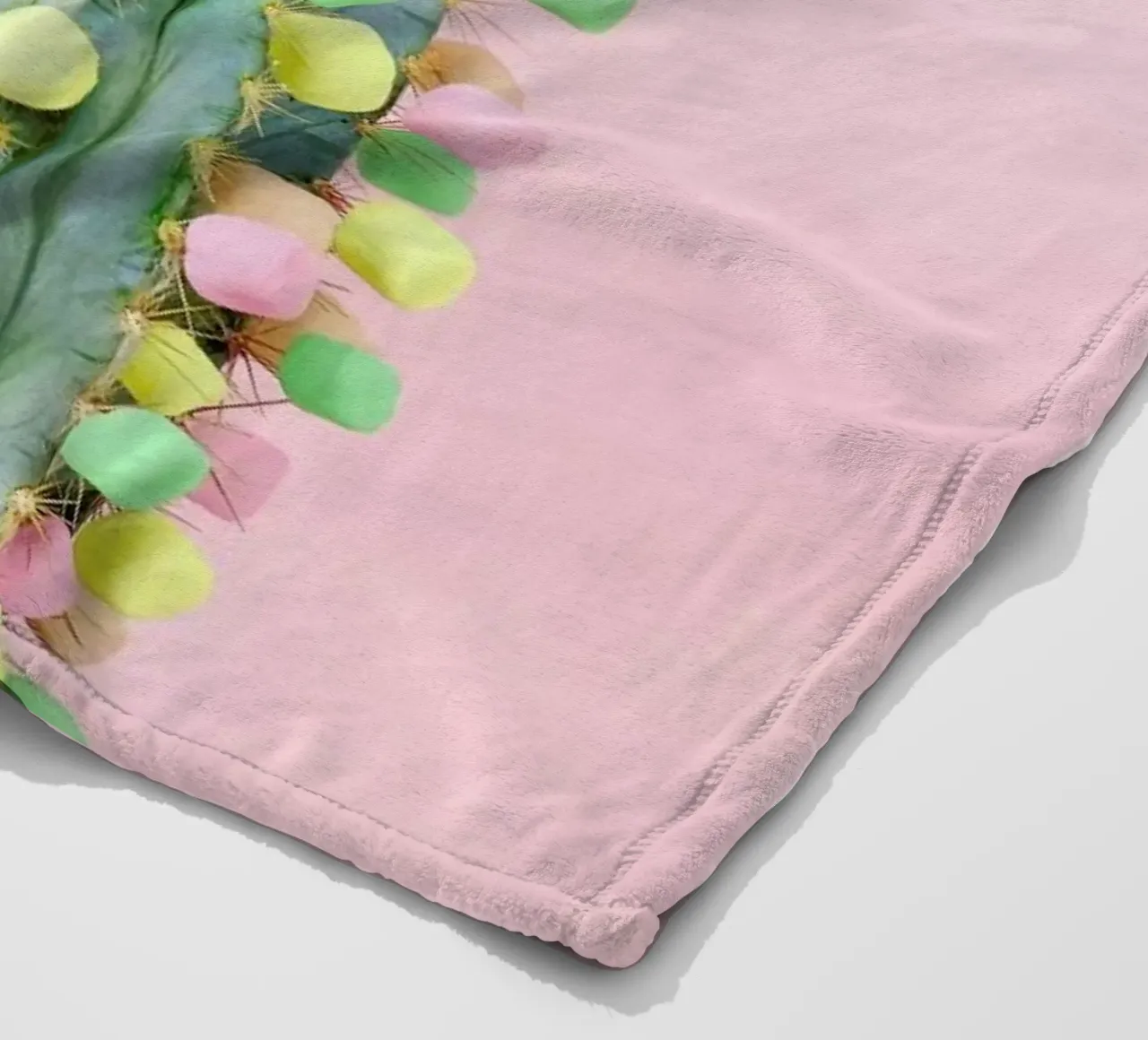 Marshmallow Cactus in Bloom manta de franela de Juj Winn