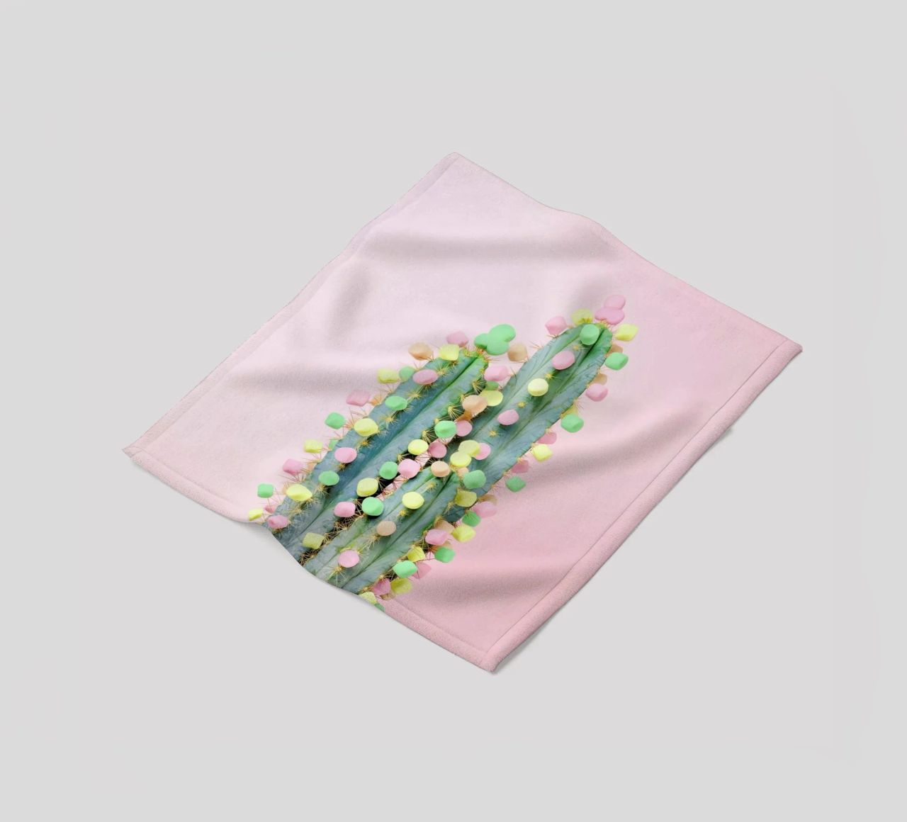 Marshmallow Cactus in Bloom coperta in pile da Juj Winn