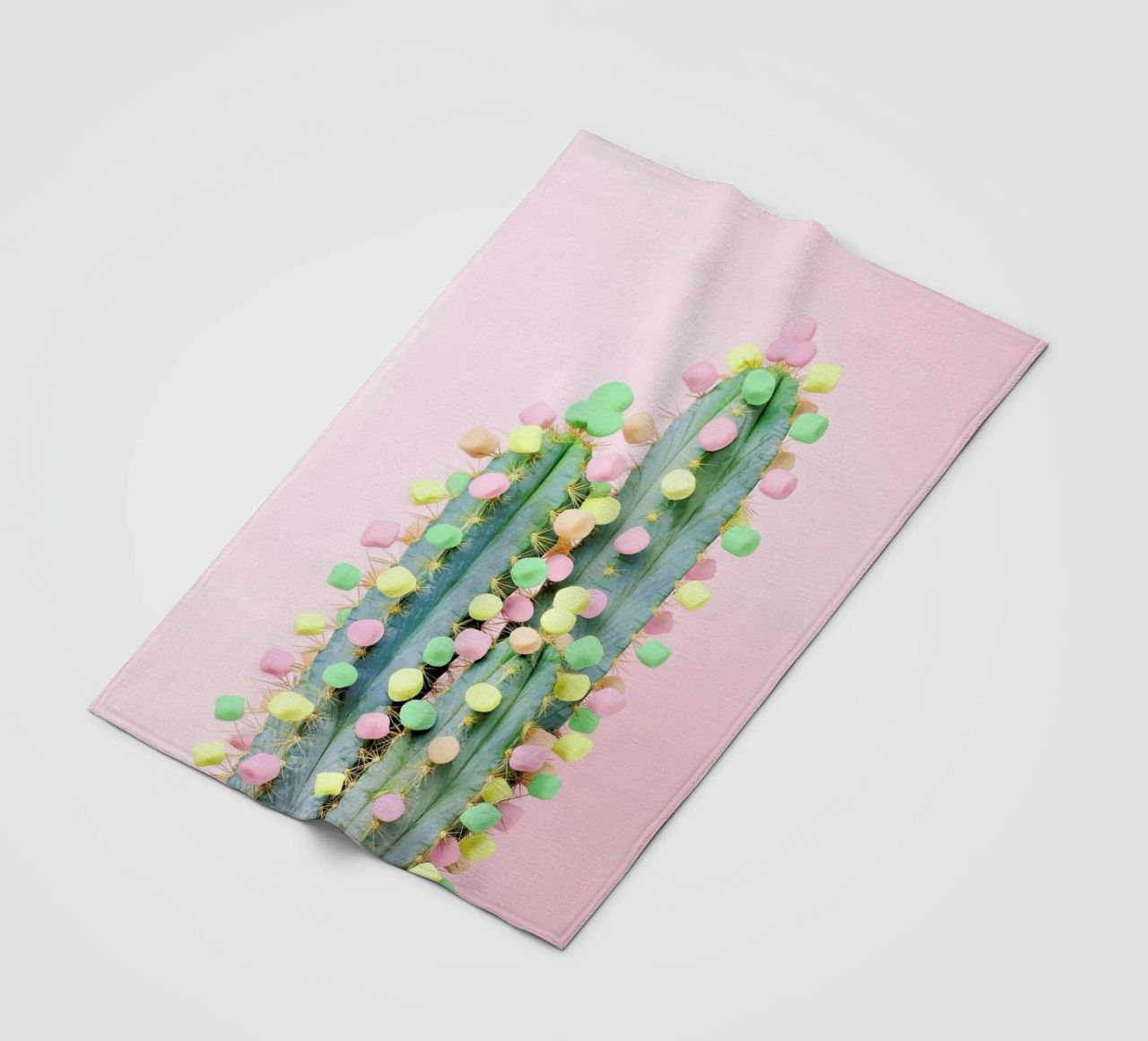 Marshmallow Cactus in Bloom coperta in pile da Juj Winn