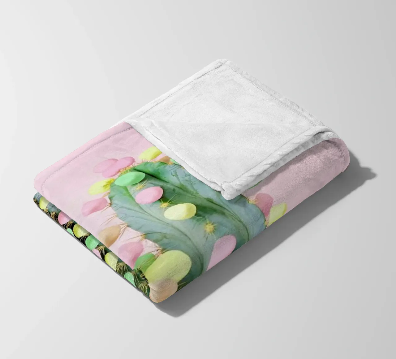 Marshmallow Cactus in Bloom coperta in pile da Juj Winn