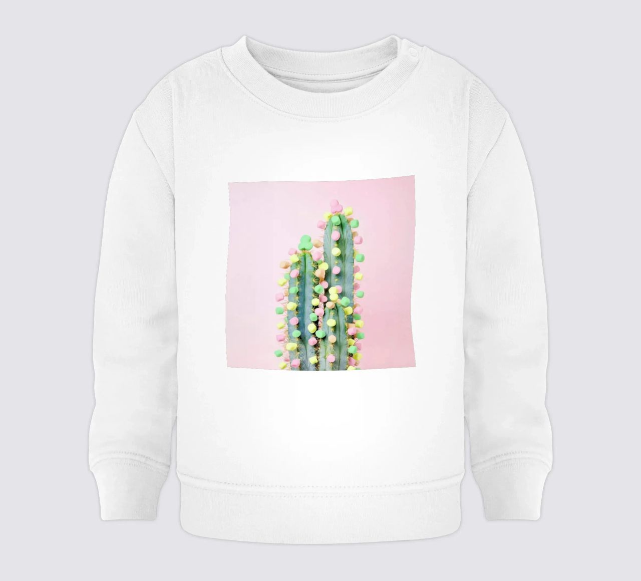 Marshmallow Cactus in Bloom felpa neonato da Juj Winn