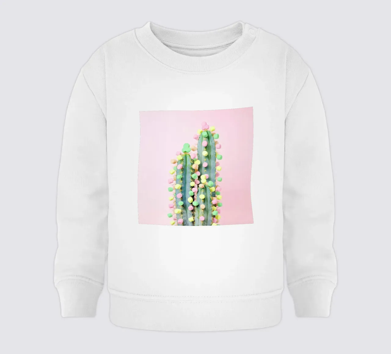 Marshmallow Cactus in Bloom felpa neonato da Juj Winn