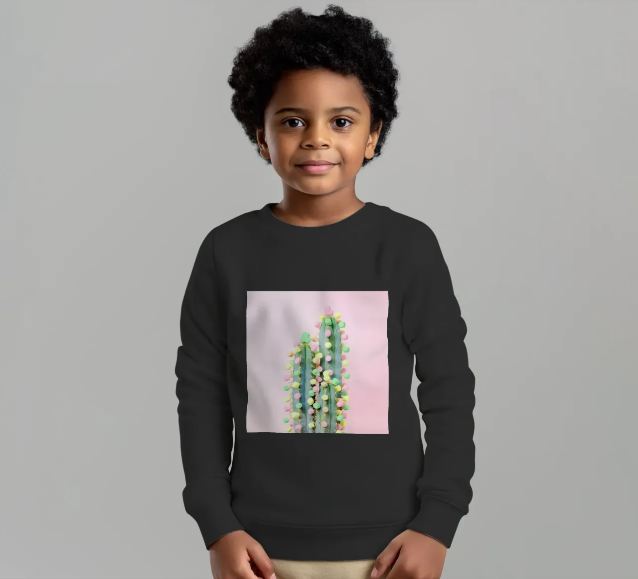 Marshmallow Cactus in Bloom felpa bambino da Juj Winn