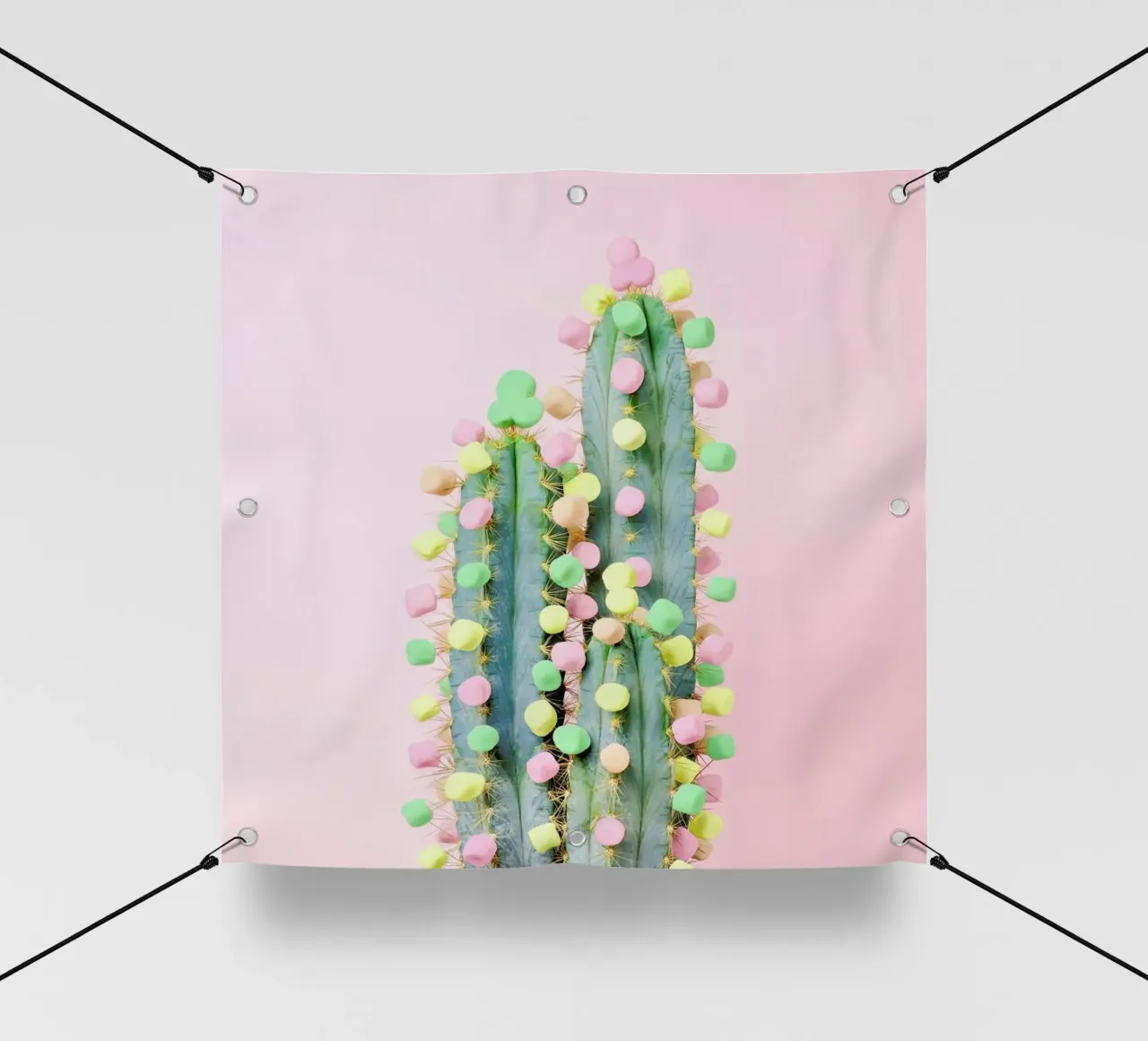 Marshmallow Cactus in Bloom telo in pvc da Juj Winn