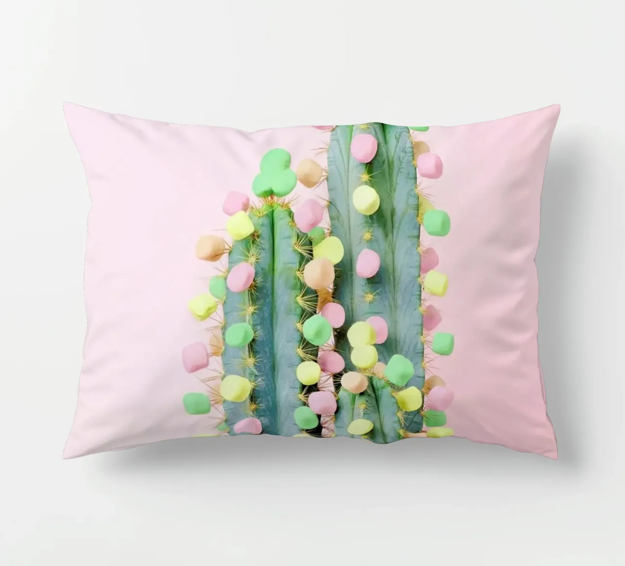 Marshmallow Cactus in Bloom cuscino da Juj Winn