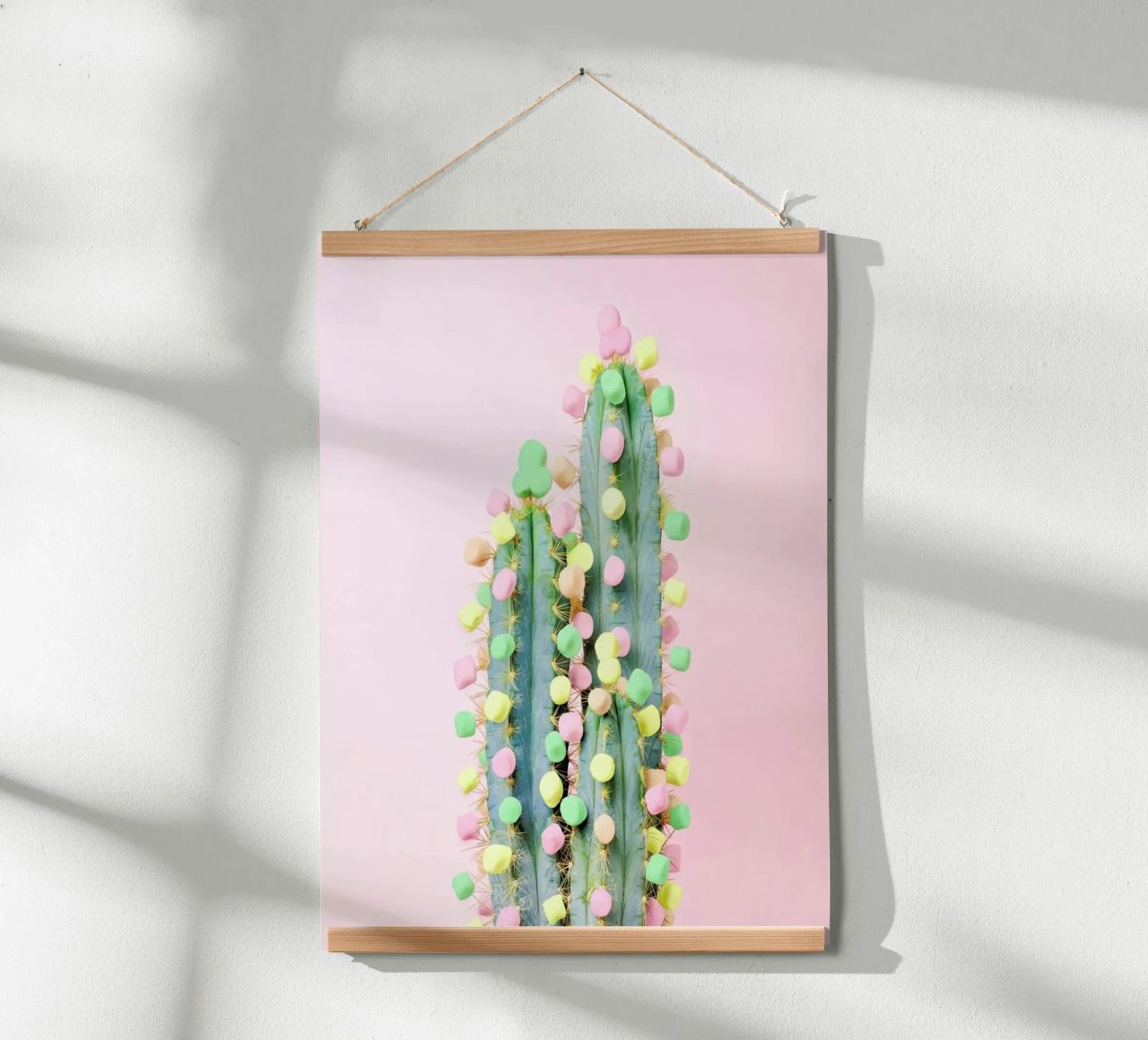 Marshmallow Cactus in Bloom Poster von Juj Winn