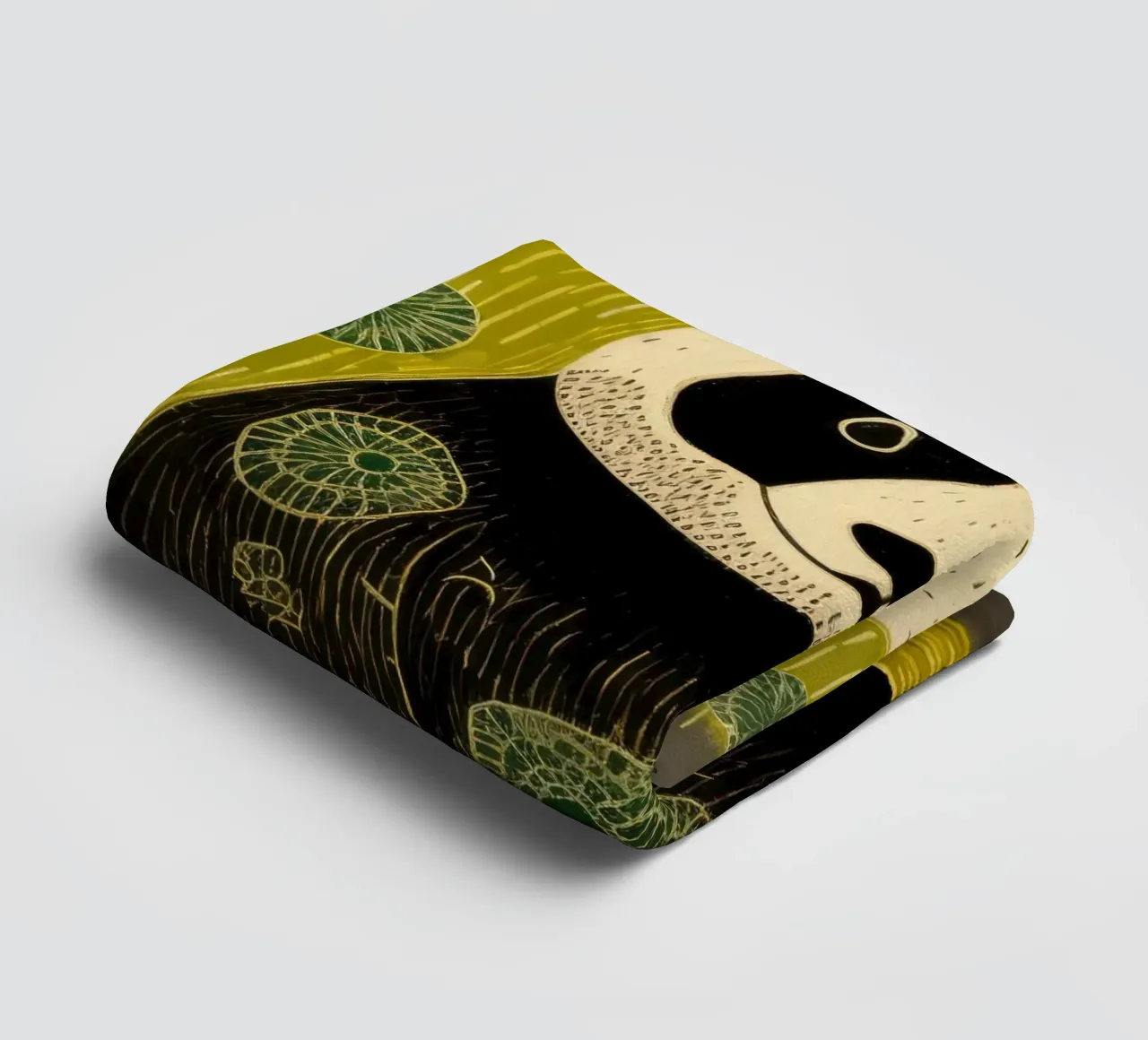 Panda verde 4 asciugamano da bagno da Minimal Animal Art