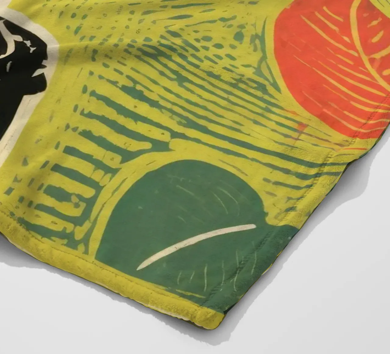 Pappagallo verde 2 coperta in pile da Minimal Animal Art