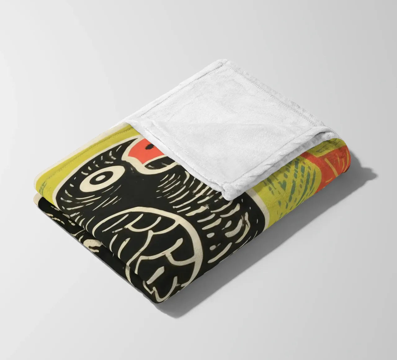 Pappagallo verde 2 coperta in pile da Minimal Animal Art