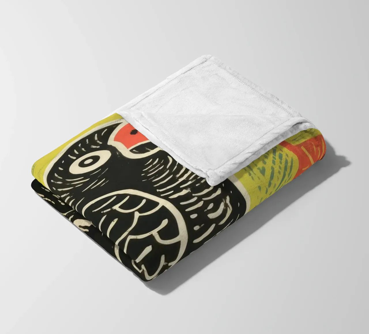 Pappagallo verde 2 coperta in pile da Minimal Animal Art