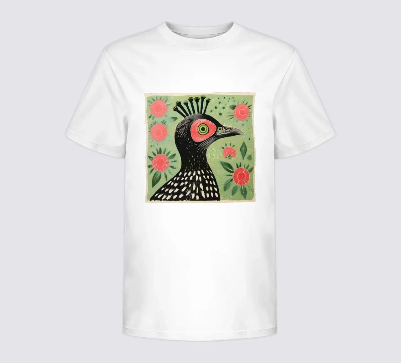 Pappagallo verde t-shirt bambini da Minimal Animal Art