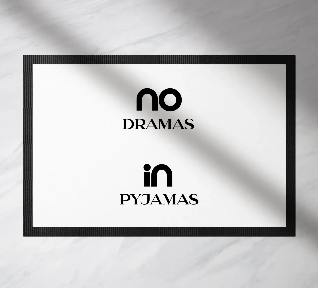 No Dramas In Pyjamas Tipografia minimalista zerbino da YV TYPOGRAPHY