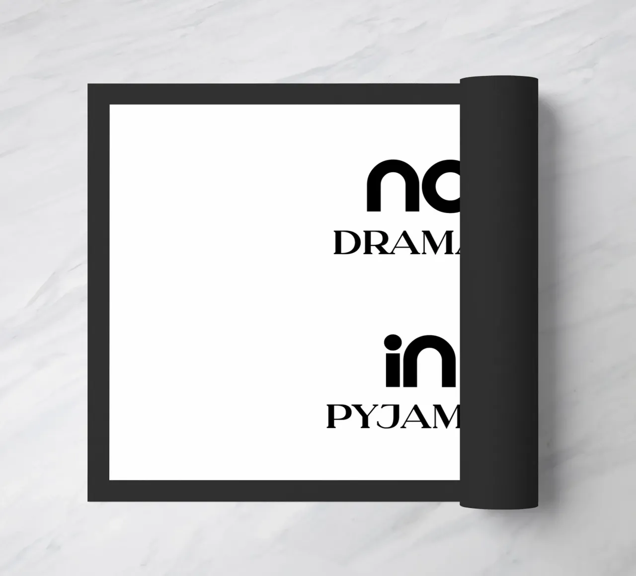 No Dramas In Pyjamas Tipografia minimalista zerbino da YV TYPOGRAPHY