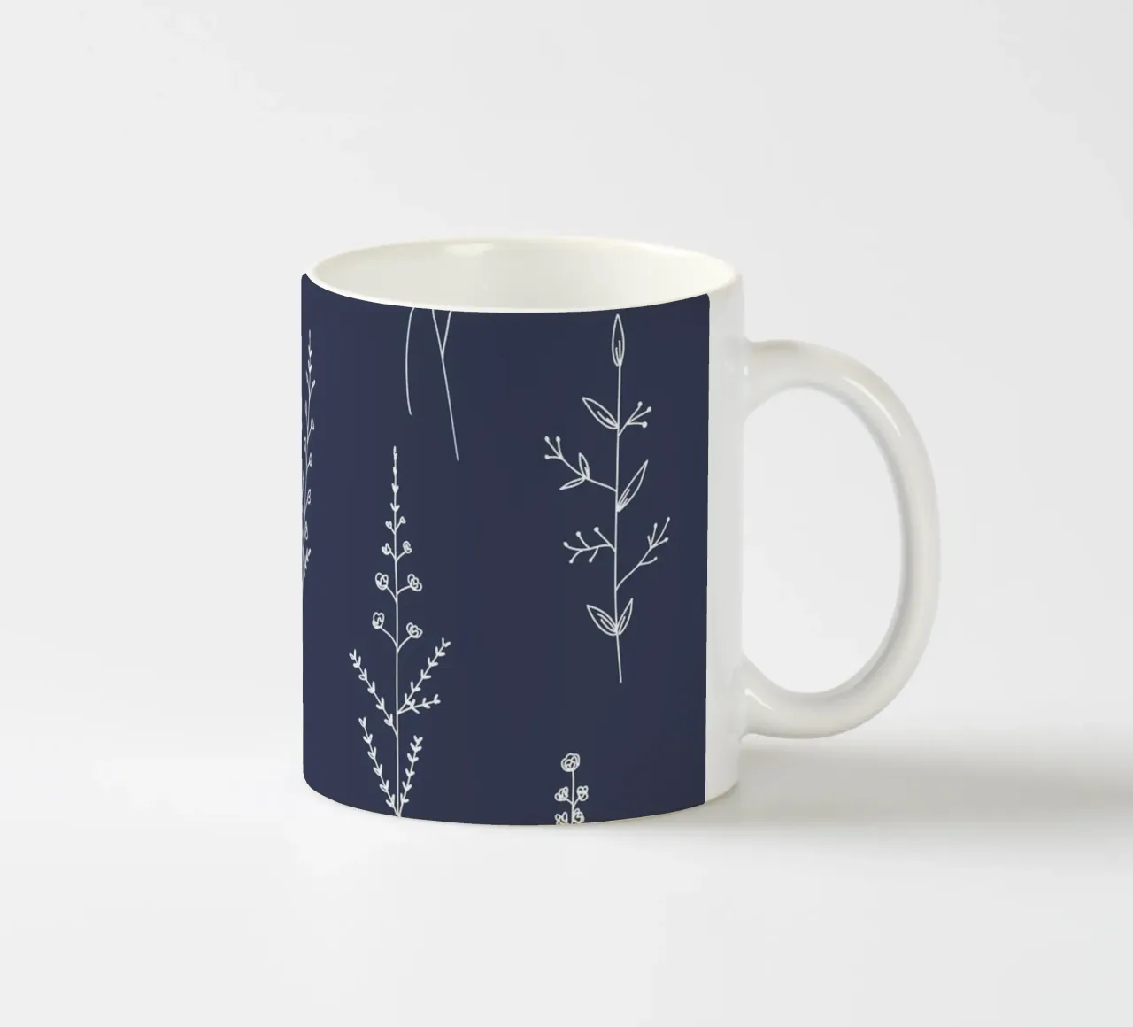 Blue New Wildflowers Pattern tazza in ceramica da anisillustration