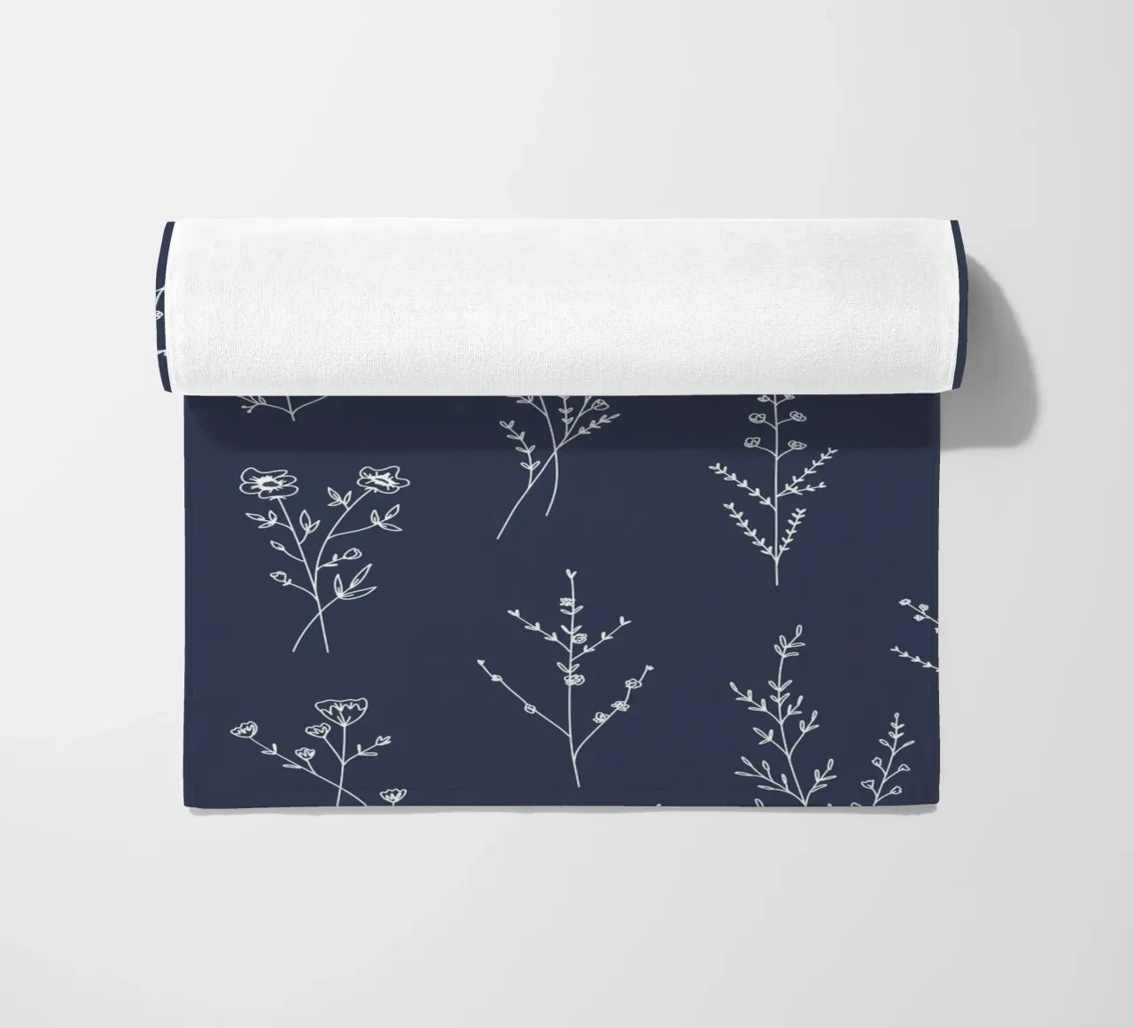 Blue New Wildflowers Pattern telo mare da anisillustration