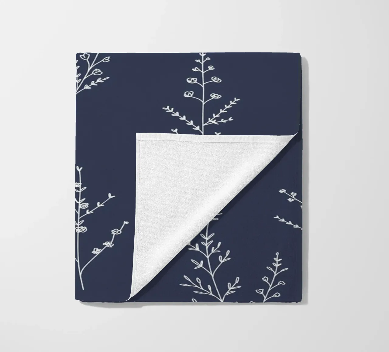 Blue New Wildflowers Pattern telo mare da anisillustration
