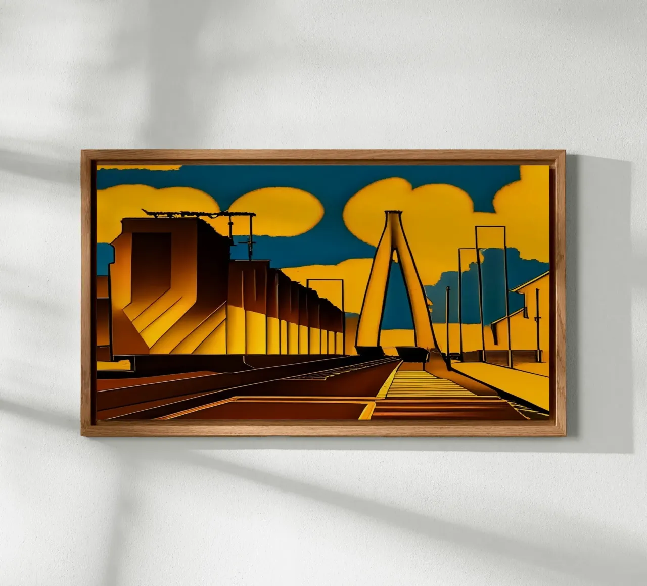 Tram sul ponte_1 alluminio dibond da Abstract Art by LK