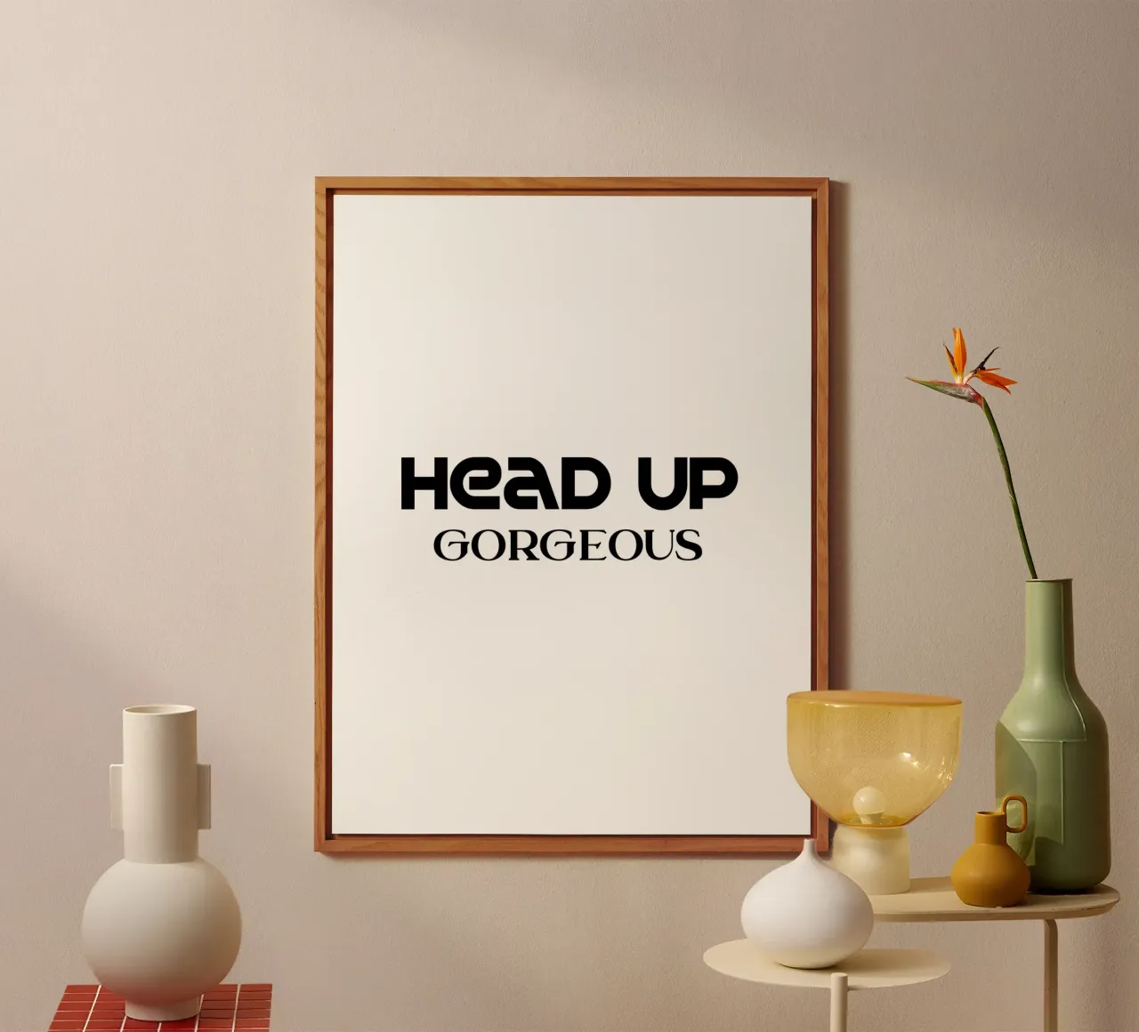 A testa in su Splendida tipografia elegante e minimalista alluminio dibond da YV TYPOGRAPHY