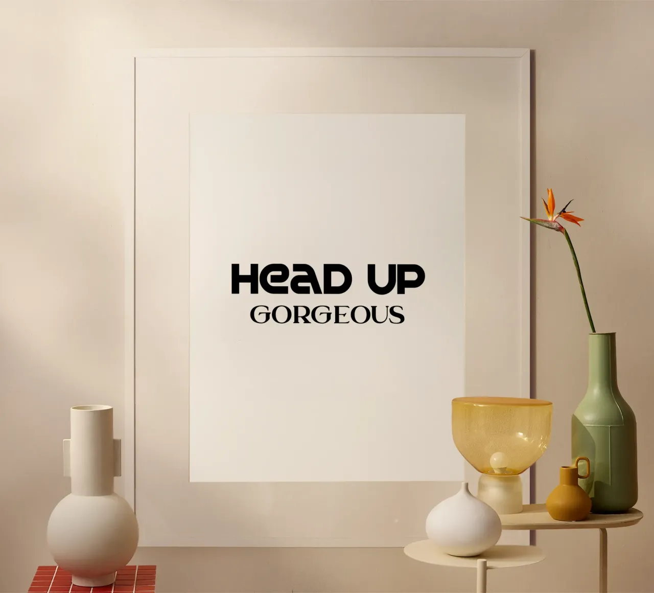 Head Up Gorgeous Elegant Minimalist Typography hahnemühle by YV TYPOGRAPHY