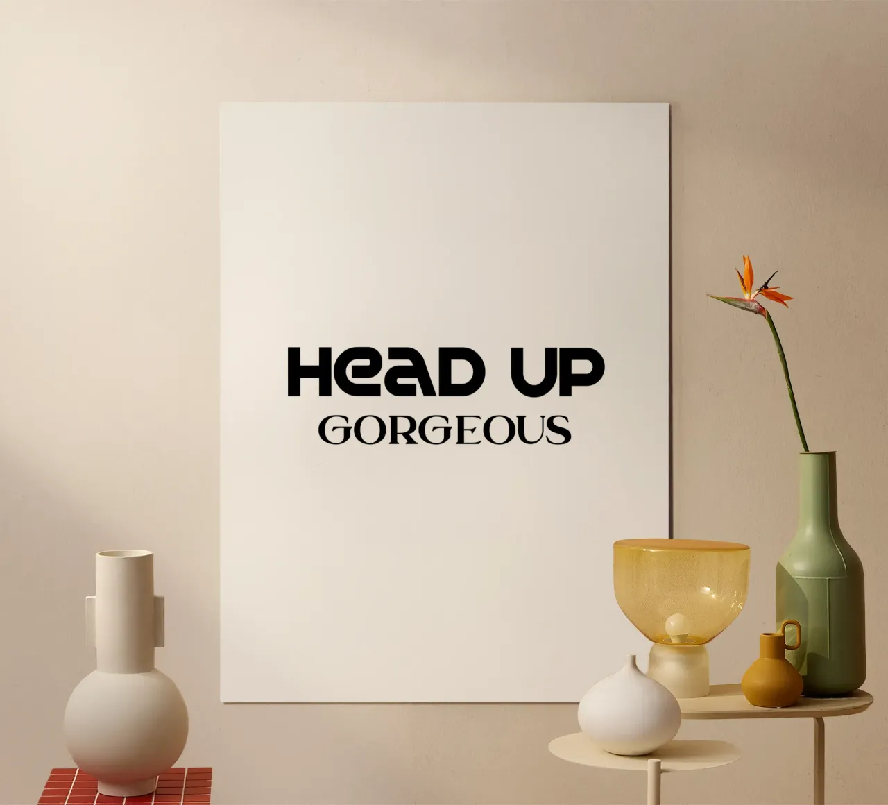 Head Up Gorgeous Elegant Minimalist Typography hahnemühle by YV TYPOGRAPHY