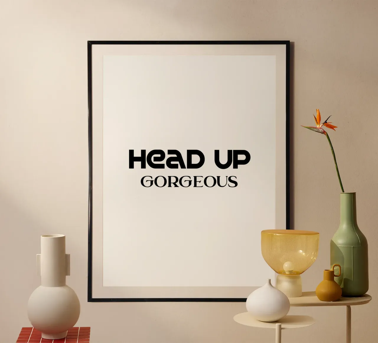 Head Up Gorgeous Elegant Minimalist Typography hahnemühle by YV TYPOGRAPHY
