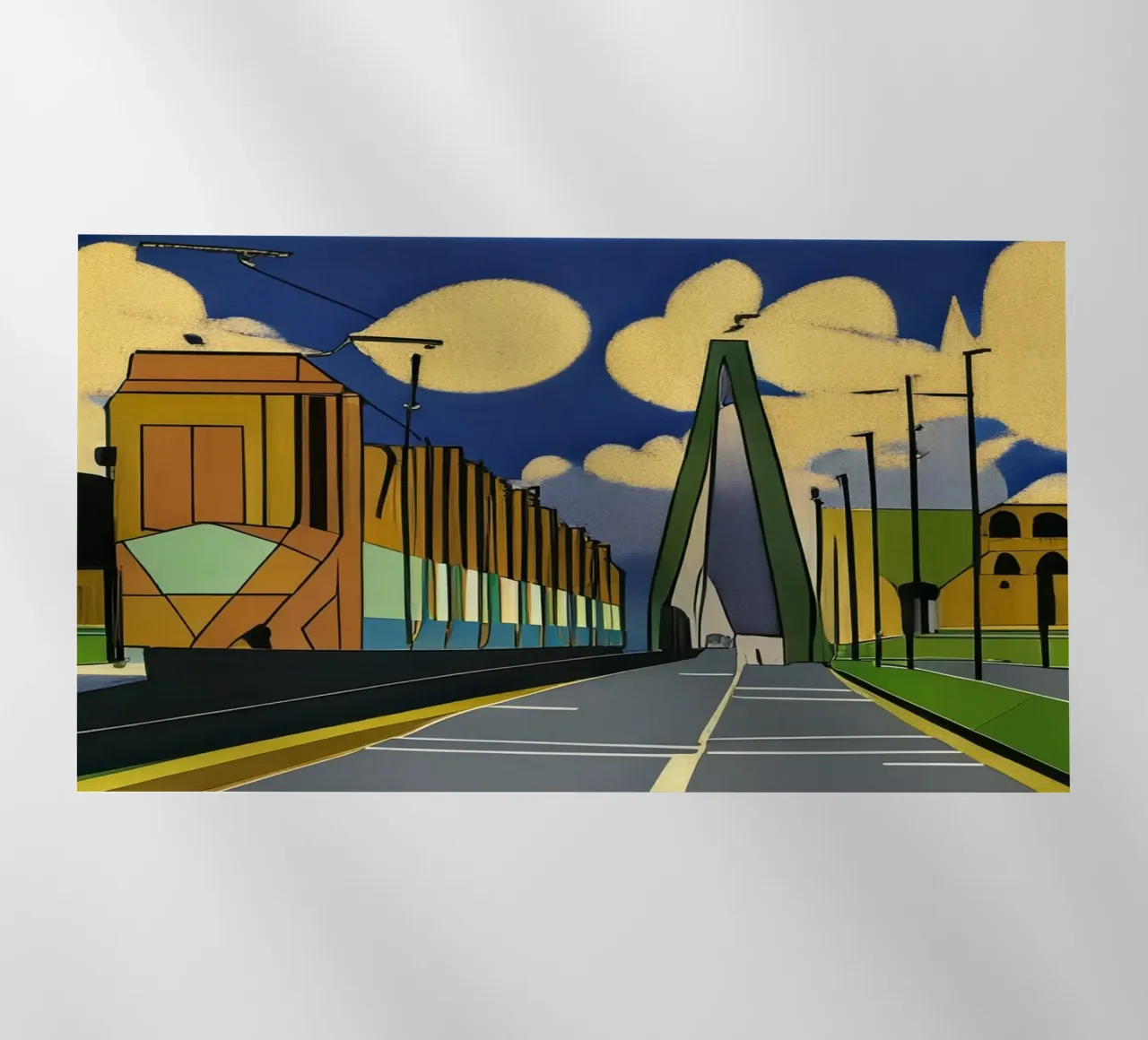 Tram sul ponte_2 pellicola backlit da Abstract Art by LK