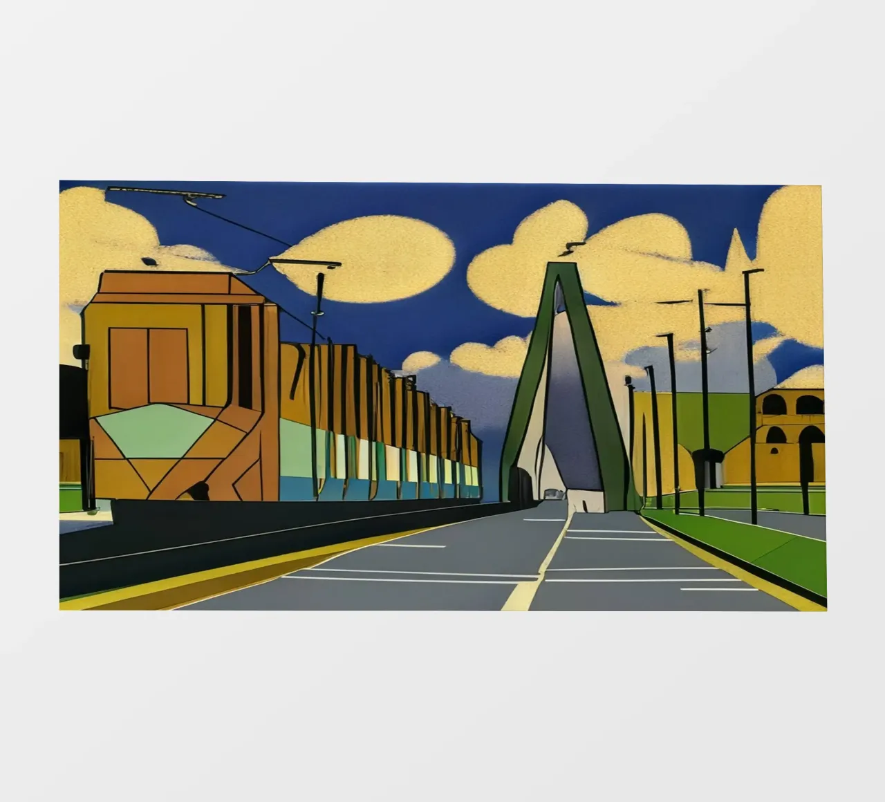 Tram sul ponte_2 pellicola backlit da Abstract Art by LK