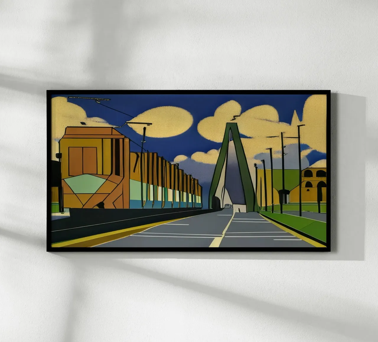Tram sul ponte_2 carta hahnemühle da Abstract Art by LK